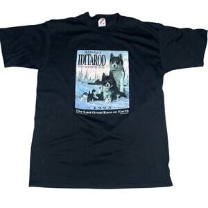 Vintage Alaska 90s graphic Iditarod Race T Shirt  husky Single Stitch adult XL